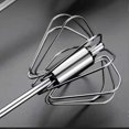 thumbnail image 3 of Stainless Steel Egg Whisk Semi Automatic Egg Beater Hand Push Rotating Whisk Mixer for Blending Milk Frother Cream Making, 3 of 4