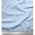 thumbnail image 1 of Soimoi Blue Silk Fabric Flower Buds & Dots Print Sewing Fabric Yard 42 Inch Wide, 1 of 5
