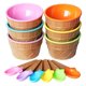 thumbnail image 3 of Juego de de Helado de 12 Piezas, Cuenco Cuchara de Helado de Diferentes Colores, Juego de Vajilla, Cuenco de para Niños, 3 of 5