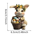 thumbnail image 3 of BAOPAI Easter Bunny And Egg Hanging Ornaments 2D Flat Acrylic Decor For Home Garden Wall Decoration Gift, 3 of 7