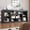 Black, variant on Frmobepts 71" Wood Cube Storage Organizer, 7 Cube Storage Book Shelf, Wooden 3 Tiers Floor Standing Low Bookcase for Living Room, Bedroom, Home Office, Kids Room, Brown