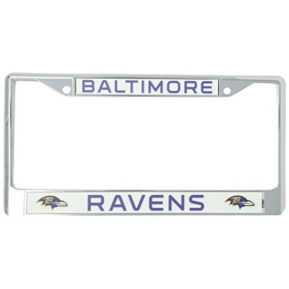 Marco de Placa de Matrícula Cromado Rico Industries NFL Baltimore Ravens 6 x 12.25