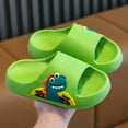 thumbnail image 4 of LNMQLPDBS Toddler Beach Shoes Girls Cute Cartoon Dinosaur Soft Sole Comfort Slip Non Slip Open Toe Shower Bathroom Slipper Sandals Water Shoes Ideal Kids Swim Shoes Green 2-2.5 Years, 4 of 4