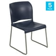 thumbnail image 3 of Flash Furniture Hercules Series Contoured Stacking Waiting Room Chairs, Set of 5, Navy, 3 of 17