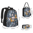 thumbnail image 2 of Easygdp Llama and Cactus Mochila para Niños y Niñas con Set de Caja de Almuerzo y Estuche para Lápices 3 en 1, Mochila Escolar Estampada para Adolescentes, 2 of 7