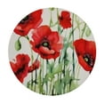 thumbnail image 2 of JEUXUS  Red Poppy Flower Round Tablecloth with Elastic Fitted Picnic Table Cover for Round Tables Table Cover for Dining Room Party Outdoor Picnic, 2 of 7