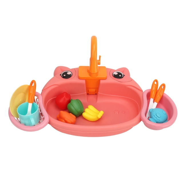 Electric Kitchen Dishwasher Toys, Interactive Kids Kitchen Sink Toys with Circulating Water, Simulation and Fun