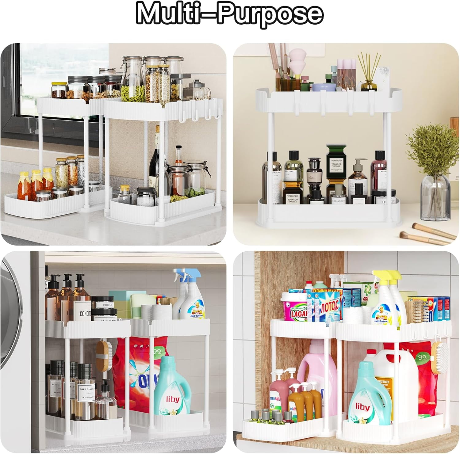 Under Sink Organizers and Storage for Bathroom & Kitchen, Under Cabinet Organizers and storage