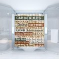 thumbnail image 2 of Lake Rules of Cabin Shower Curtain Vintage Wooden Lake Rules Rustic Lodge Funny Inspirational Quotes Plank Camping Retro Farmhouse Bathroom Decor Fabric Curtain with Hooks, 2 of 3