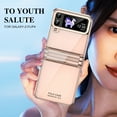 thumbnail image 5 of Dteck for Samsung Galaxy Z Flip 4 Case with Hinge Protection, Luxury Plating Frame Electroplate Transparent Clear Shockproof Protective Case for Samsung Galaxy Z Flip4,Rosegold, 5 of 7