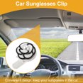 thumbnail image 2 of Clip de gafas de sol para coche Unique Bargains, magnético, universal, para visera del sol, clip de almacenamiento protector de gafas, cuero PU, blanco, 10x6cm, 1 pieza, 2 of 7