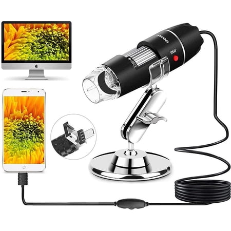 USB Digital Microscope, Mini Camera with OTG Adapter and Stand ...