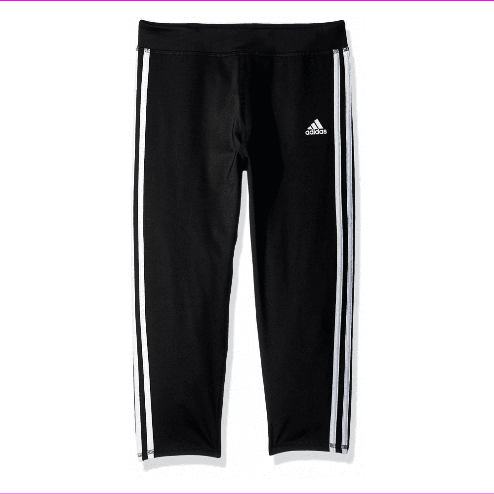 adidas Girls' Capri Legging Black Size L (14) - Walmart.com