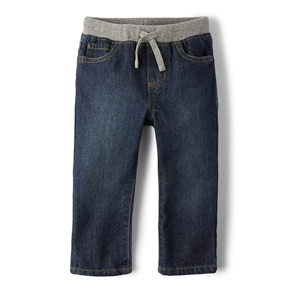 The Children's Place Boys Baby and Toddler Pull On Straight Jeans, Liberty Blue, 5T