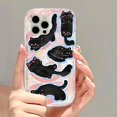 thumbnail image 3 of Funda para teléfono con diseño de gato y perro para iPhone 11, funda transparente a prueba de golpes para iPhone 16, 15, 14, 13, 12 Pro Max, XR, XS, X, 8, 7 Plus, SE, 3 of 5