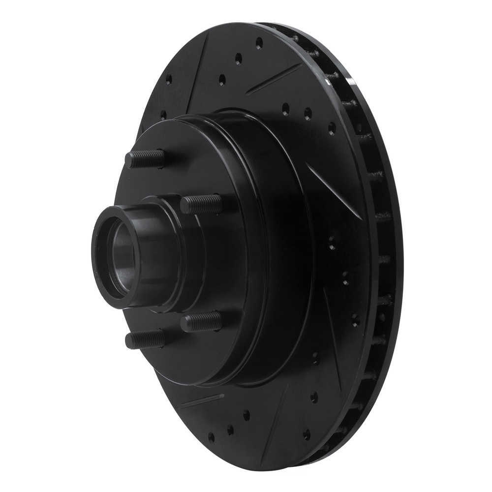 Dynamic Friction Company 633-51000L DFC Brake Rotor - Drilled And Slotted - Black