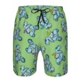 thumbnail image 3 of Cauagu Motorcycle Riding Dinosaur Print Men's Swim Trunks,Hawaiian Bathing Suit Swimsuits Beach Shorts with Pockets for Men Quick Dry Swimming Board Shorts-X-Large, 3 of 6