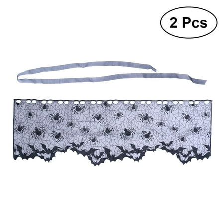 

2 PCS Halloween Spider Web Table Runner Desk Runner for Party Decor (Black)
