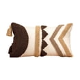 thumbnail image 2 of Bohemian Embroidered Cushion Cover, Velvet Throw Pillow Case With Tassels, Decorative Boho Pillow Cover For Sofa, Bed, Living Room, And Home Decor, 2 of 7