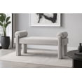 thumbnail image 2 of Meridian Furniture Stefano Grey Fabric Bench, 2 of 8