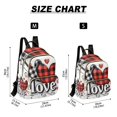 thumbnail image 3 of JIALIOU Mini Backpack Purse for Women Quilted Casual Daypack Small Travel Shoulder Bag, Love Checkered Heart, 3 of 7