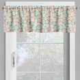 thumbnail image 2 of Ambesonne Pastel Valance Pack of 2, Retro Soft Meadow Poppies, 42"X18", Mint Green Coral Rose, 2 of 5