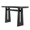 thumbnail image 3 of Christopher Knight Home 59.2" Elegant Console Table with Geometric Silhouette, MDF Wood Frame, Black, 3 of 10