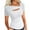 White, variant on AherBiu Going out Tops for Women Short Sleeve Cutout Neck Stretch Slim Fitted Basic Comfy Top Tee Shirts