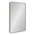 thumbnail image 1 of Kate and Laurel Zayda Radius Rectangle Framed Wall Mirror, Walnut Brown 24x36, 1 of 8