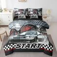 thumbnail image 1 of Erosebridal Teens Racing Car Bed in a Bag Full size,Extreme Sports Bed Set,Fast Car Decor,Reversible,7pcs, 1 of 1