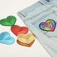 thumbnail image 4 of Uxcell Heart Patches for Clothes, Sequin Heart Iron Embroidered on Decorative for Holes Hats Jeans Repair Bags DIY Craft Purple, 4 of 6