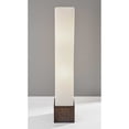 thumbnail image 2 of Brown Reed Floor Lamp with Elongated Rectangular Linen Shade, 2 of 2