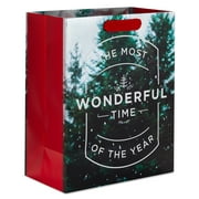 Hallmark Medium Christmas Gift Bag (Most Wonderful Lettering on Tree Photo)