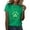 Green, variant on Aayomet St Patrick's Day Tops For Women Casual Women's Short Sleeve V-Neck Graphic T-Shirt,Green S