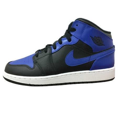 

Big Kid s Jordan 1 Mid Hyper Royal Black/Hyper Royal-White (554725 077) - 4.5