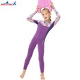 thumbnail image 4 of Niños traje de baño púrpura una pieza traje de baño chicas manga larga snorkel juego de baño traje de baño surfing junior cremallera traje de baño m 2.5mm Guardurnaity OD003309-02, 4 of 7