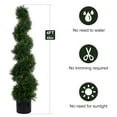 thumbnail image 3 of LINBONIO 4FT Artificial Spiral Cypress Tree,Topiary Trees Artificial Outdoor-Indoor Outdoor Decor - Plastic Pots - Set of 2, 3 of 7