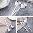 thumbnail image 5 of 4 Pcs Heart Shaped Spoons Stainless Steel Coffee Dessert Spoon Metal Stirring Spoon for Espresso Hot Chocolate, 5 of 5