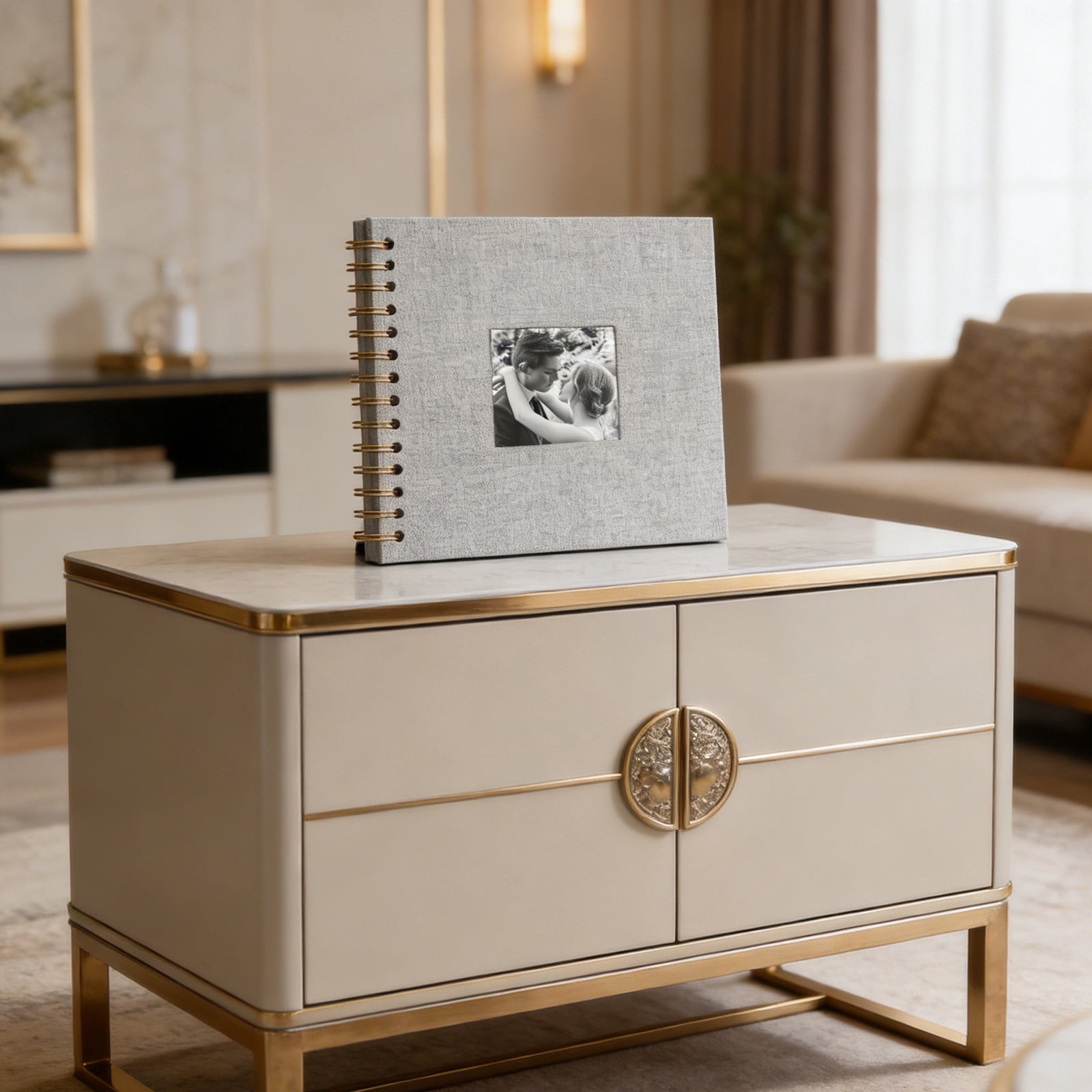fsxdhpcsgfc Multifunctional Spiral Bound Notebook With Photo Window For Journaling Scrapbooking And Memory Keeping Note Pads 3x5 with Spiral Cover Digital Journal Paper Journal 6x9 for Women Elephant