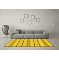 thumbnail image 3 of Ahgly Company Machine Washable Indoor Rectangle Solid Yellow Modern Area Rugs, 8' x 10', 3 of 4