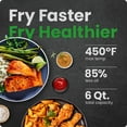 thumbnail image 3 of Chefman 6 Qt. Air Fryer 4 Functions w/ Touch Controls, HI-FRY Button, Stainless Steel, 3 of 8