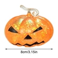 thumbnail image 2 of Pumpkin Head Shape Slow Rising Squishy Stress Relief Ball with Glitter Inside for Adults Halloween Office Calming Decompression Fidget Soft Material Gift (Orange), 2 of 6