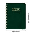 thumbnail image 2 of Hiroekza Spiral Planner 2025 Weekly Diary A5 Taped Notebook, Soft Leather Cover, 140 GSM Thick Paper, 360° Spiral Binding, Eye Protection, Elastic Strap, for Students & Professionals, 2 of 5