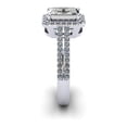 thumbnail image 3 of SuperJeweler 1 1/2 Carat Octagon Shape Moissanite and Halo Diamond Ring In Sterling Silver For Women, 3 of 6