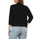 thumbnail image 4 of Cárdigan para mujer GoMee con frente abierto y manga 3/4, negro, talla M, 4 of 6