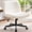 Teddy Fabric-White, variant on CELTOSS Criss Cross Home Office Chair, Teddy Fabric Armless Swivel Task Computer Chair with Wheels, White