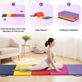 thumbnail image 3 of FDW Gymnastics Mats Foldable Tumbling Mats Portable Gymnastics Exercise Mat Thick Gymnastics Tumbling Mats Pad Home Exercise Panel Mat With Carrying Handles, 3 of 7