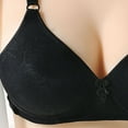 thumbnail image 4 of Bigersell Padded Bra with Straps Women Fashion Wire Free Comfortable Push up Hollow Out Bra Underwear Women's Plus Size Wirefree Bra with Support, Style 13852, Black 40B, 4 of 4