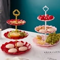 thumbnail image 2 of 3 Tier Cupcake Stand Fruit Plate Holder Desserts Snack Candy Buffet Stand Tower for Christmas Wedding Party, 2 of 3