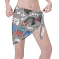 thumbnail image 2 of Wukai Video Game Women’s Short Sarongs Beach Wrap Bikini Bottom Short Skirt Chiffon Scarf for Swimwear, 2 of 4